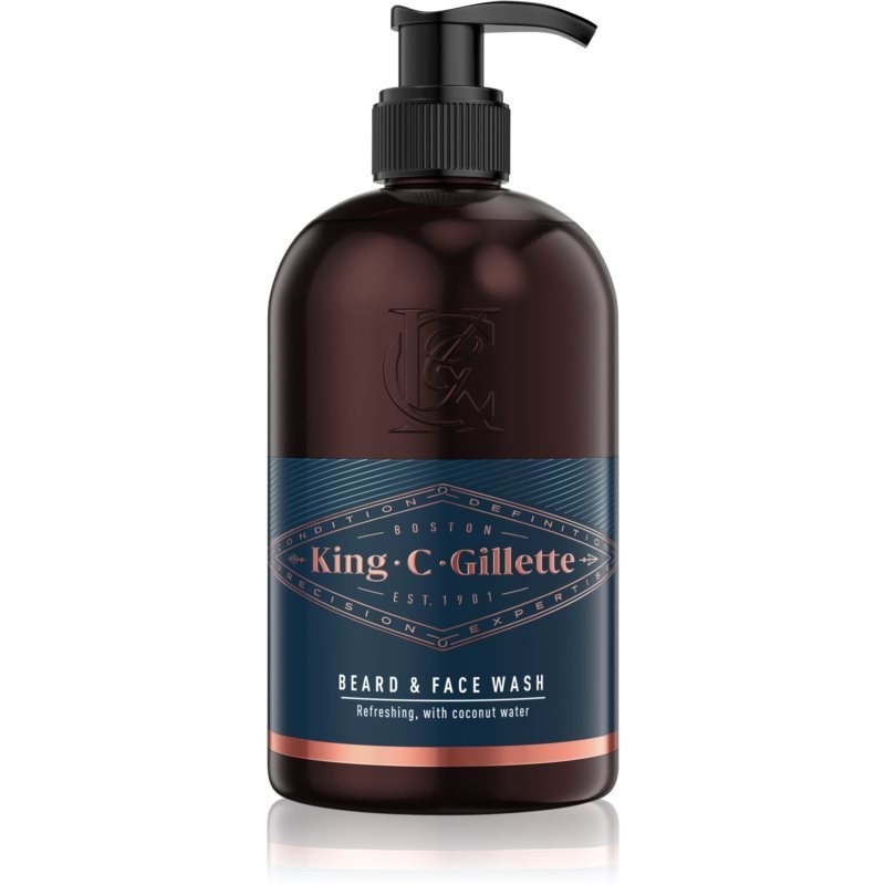 King C. Gillette Beard & Face Wash beard shampoo 350 ml