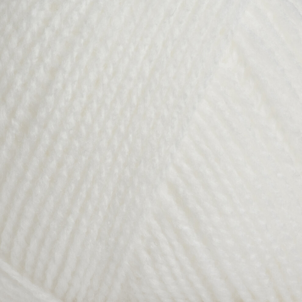 (BA4 (White)) James Brett Acrylic Baby Aran Knitting Yarn 100g