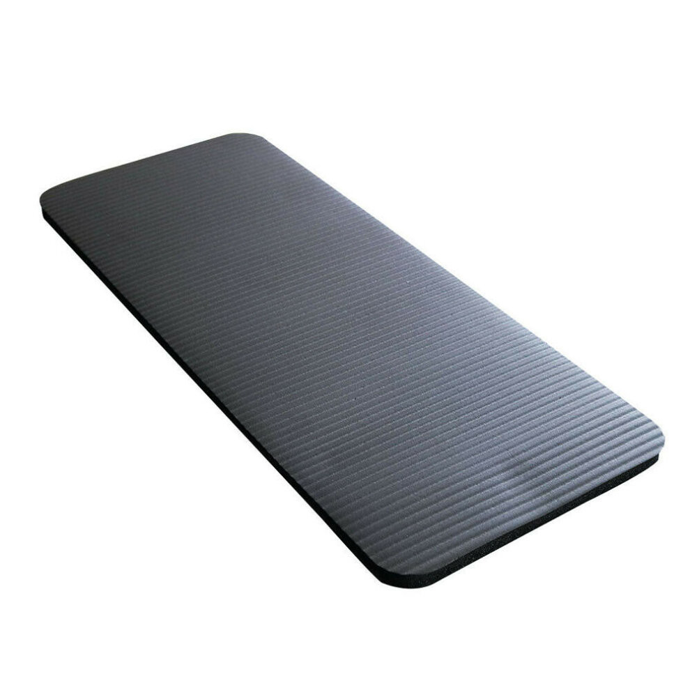 (Black) 15mm Thick Yoga Mat Gym Workout Fitness Pilates Wome Exercise Mat Non Slip Pad