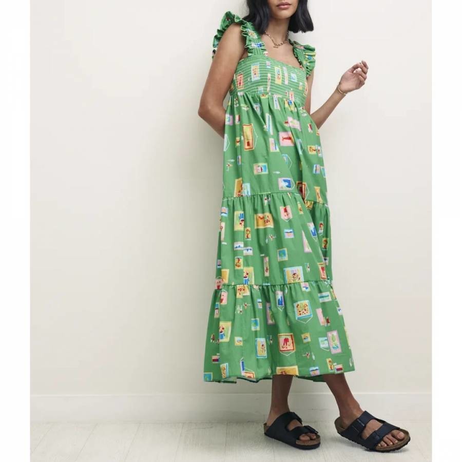 Green Maya Gina Gallery Cotton Dress