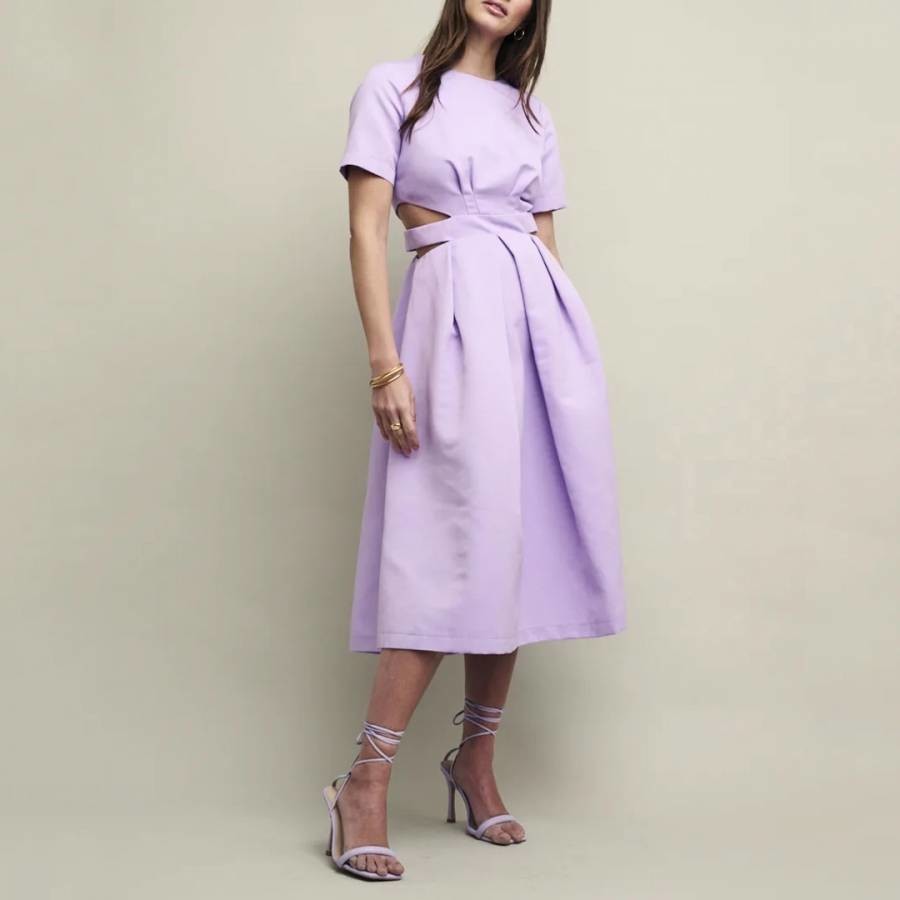 Purple Alicia Midi Dress