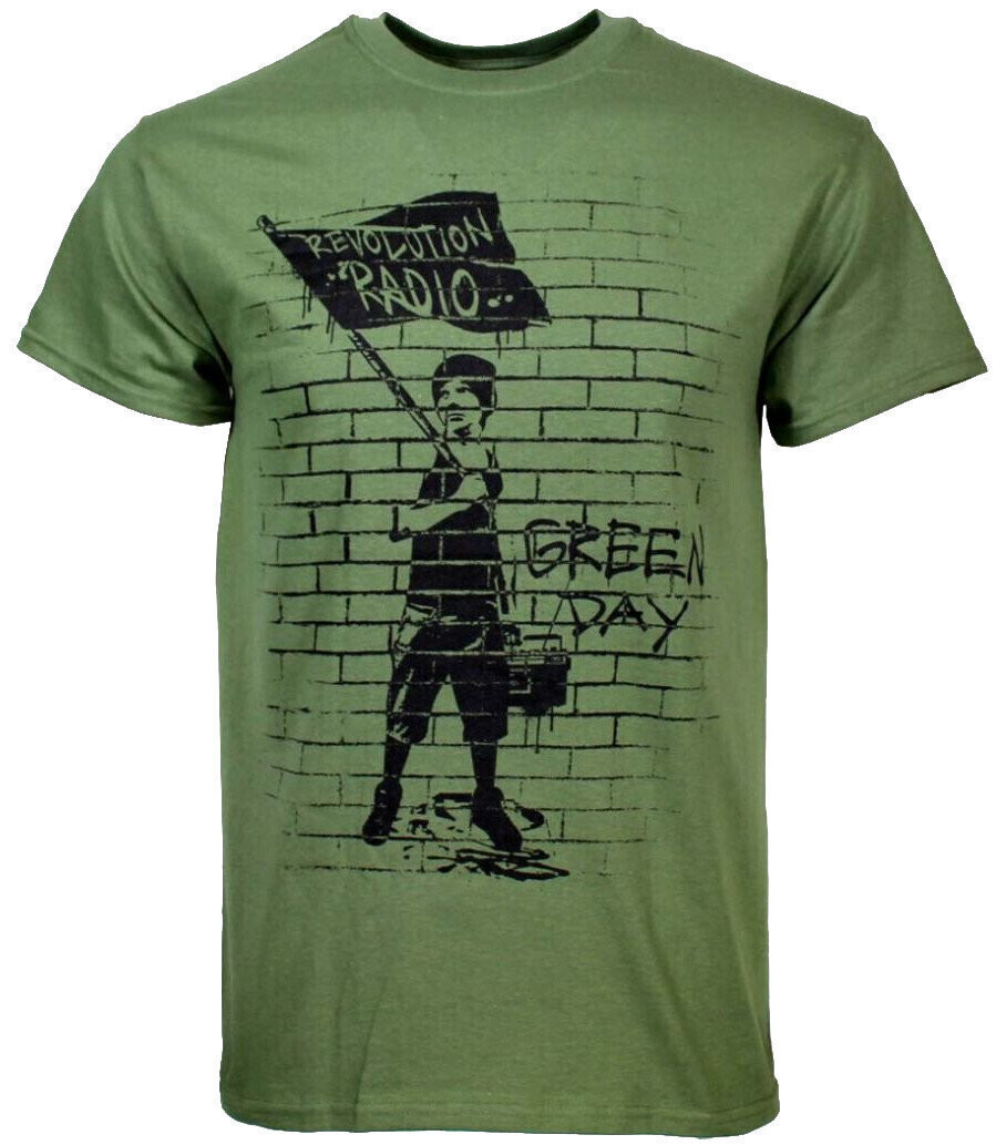 Green Day T-Shirt Flag Boy Green 2XL