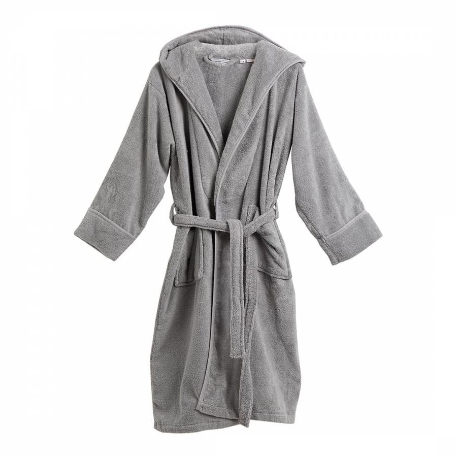 Plush Hooded S/M Robe Grey