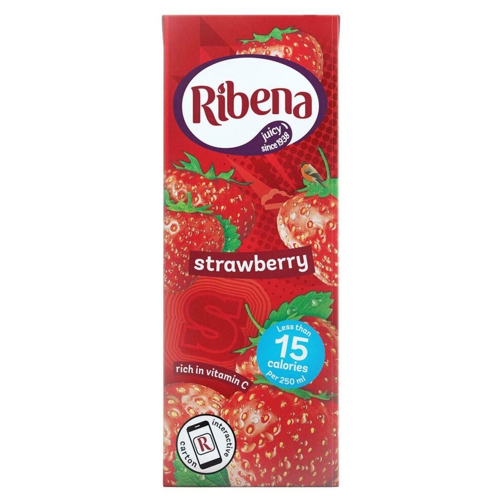 Ribena Strawberry Fruit Juice, 24 Cartons