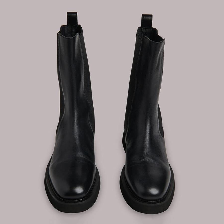 Black Newbury Leather Chelsea Boots