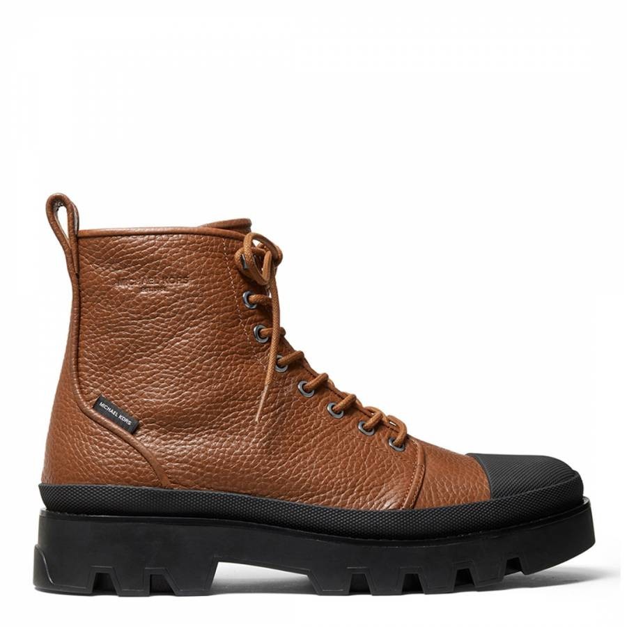 Brown Leather Colin Combat Boots