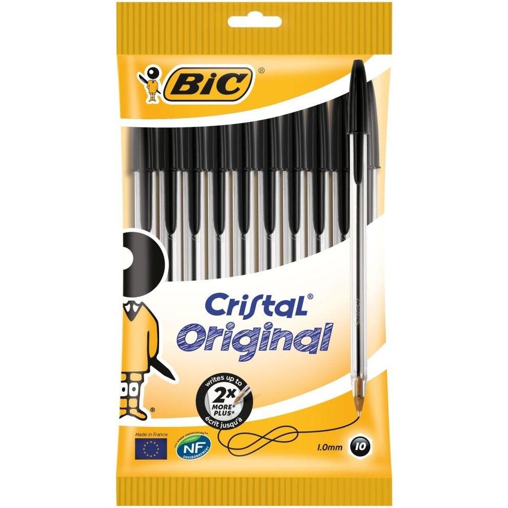 10pk BIC Cristal Original Ballpoint Pens - Black
