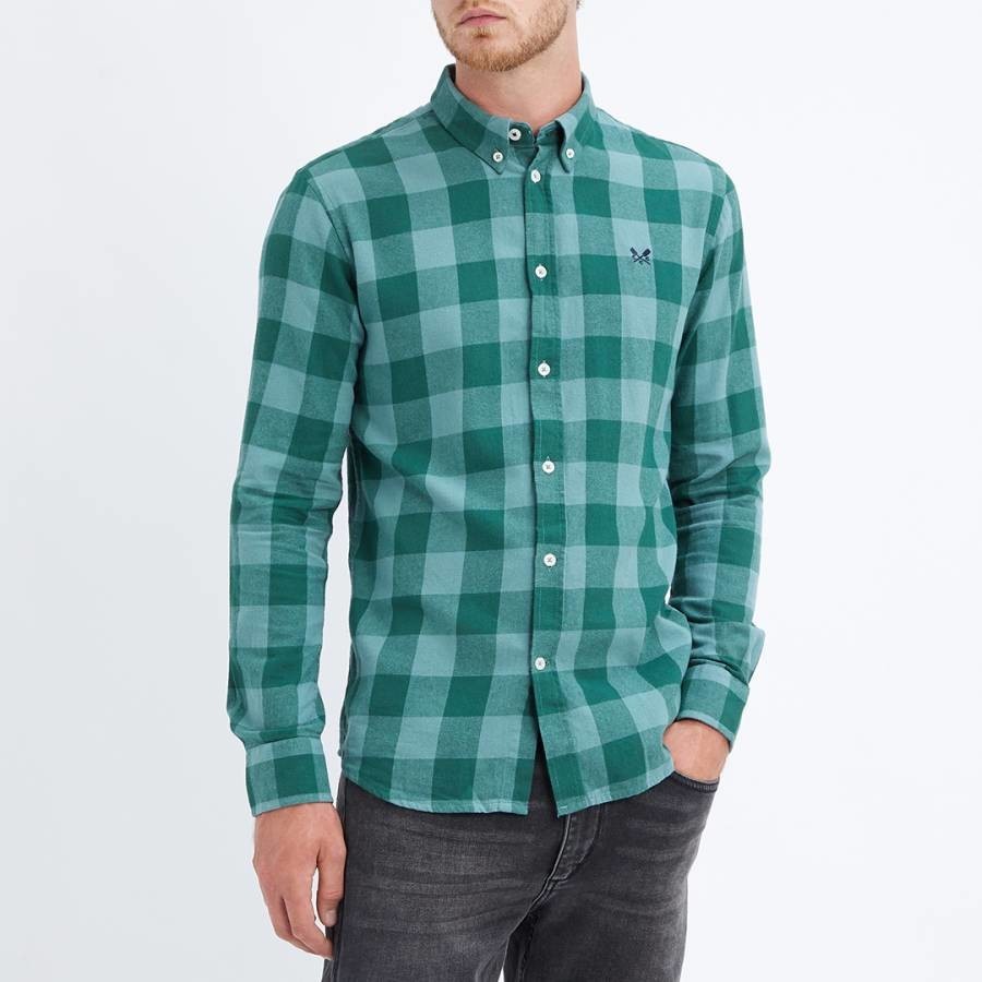 Green Long Sleeve Buffalo Check Shirt