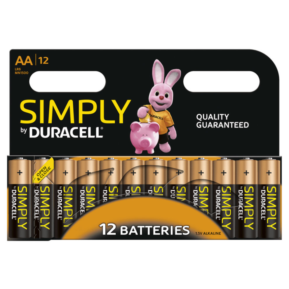 12pk Simply By Duracell AA Batteries