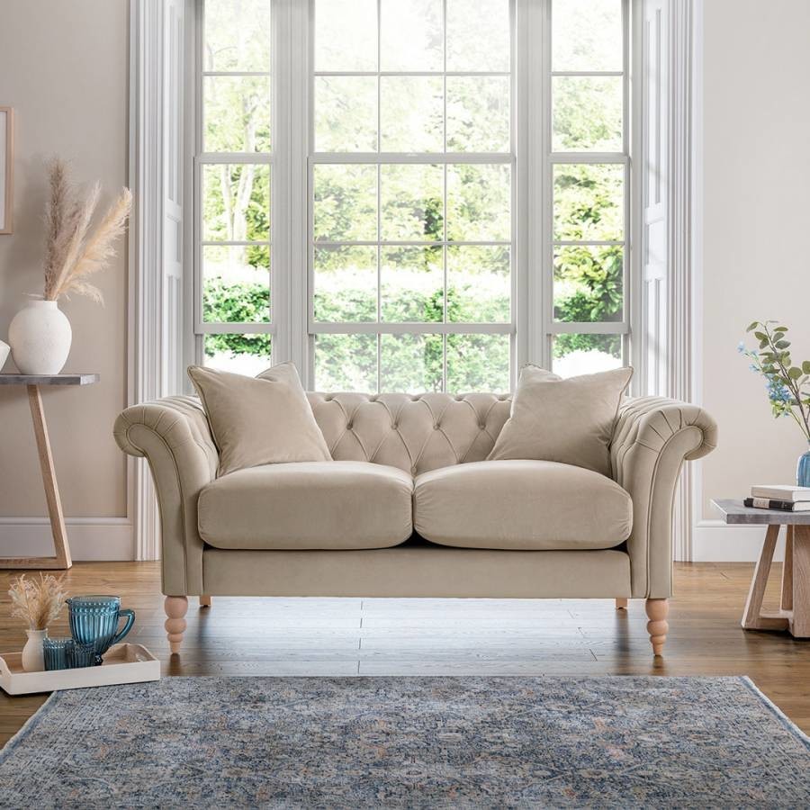 The Mayfair Medium Sofa Velvet Putty