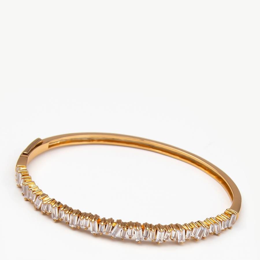 Gold Crystal Stone Bangle