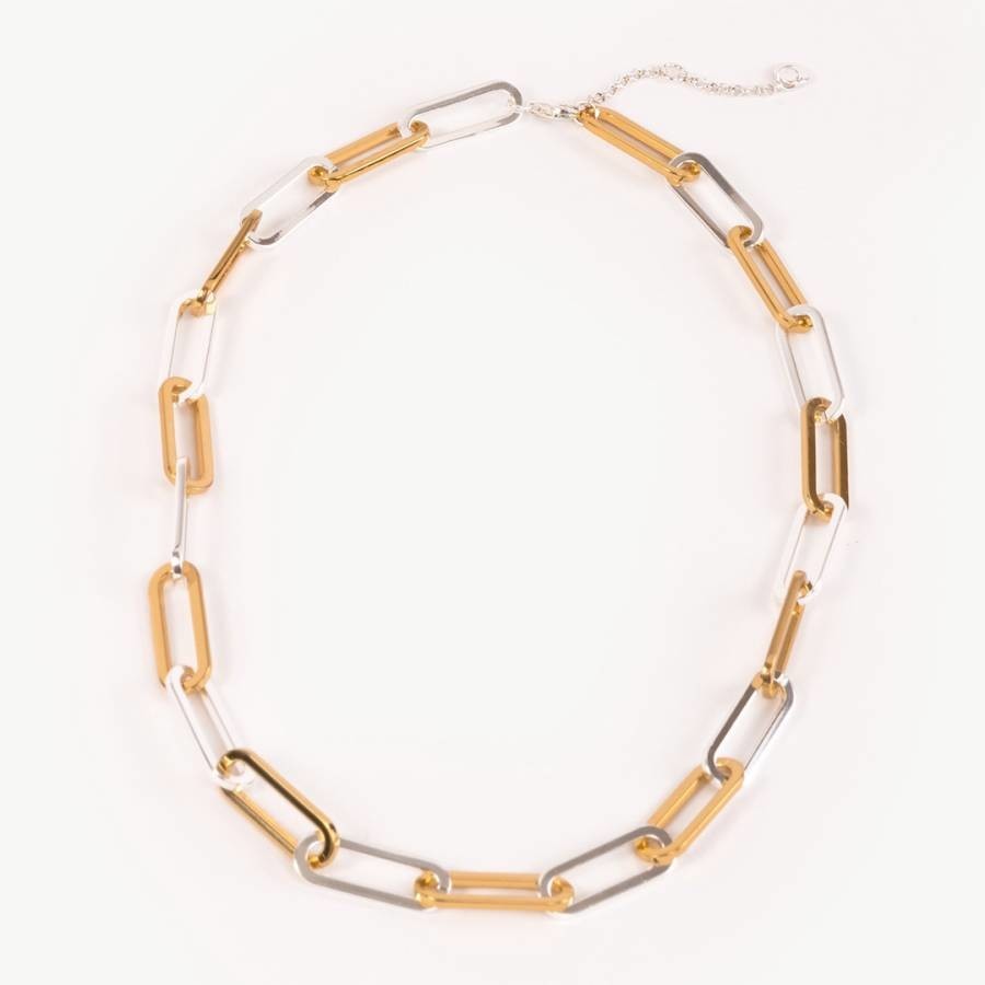 Two-Tone  Link Flex Bracelet