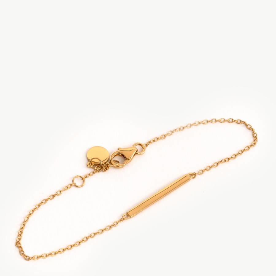 Gold Flex Bracelet With Bar