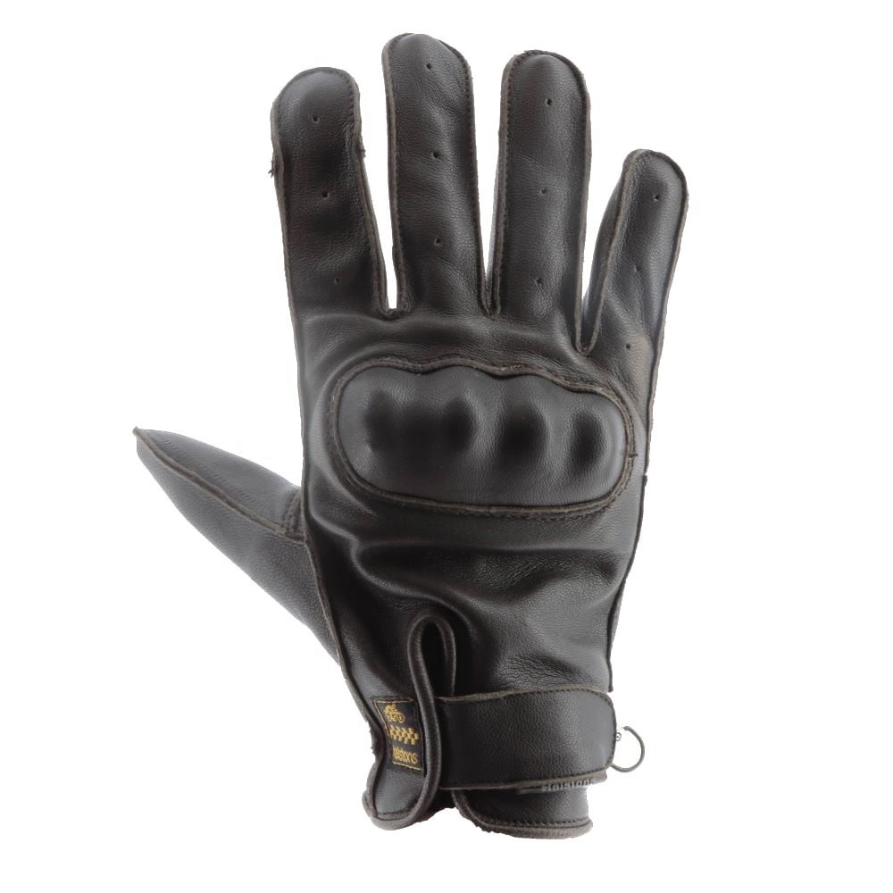HELSTONS Roko Summer Men Leather Gloves Brown T8