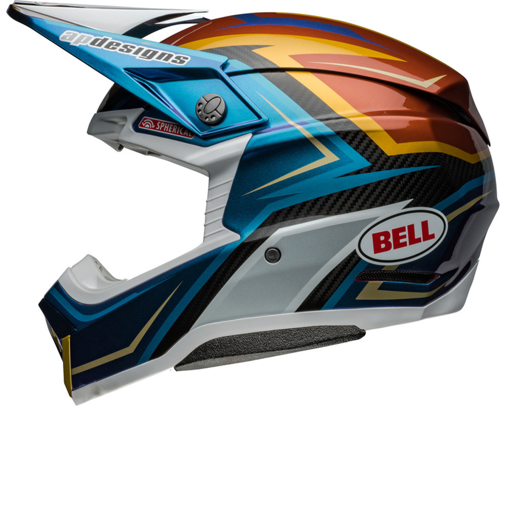 Bell Moto-10 Spherical Tomac 24 Replica Gloss White Gold Full Face Helmet M