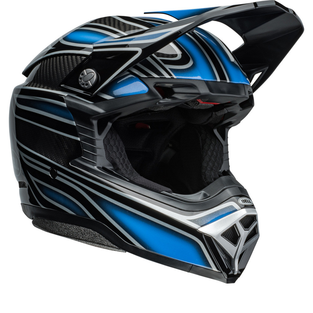 Bell Moto-10 Spherical Webb Marmont Replica North Carolina Blue Full Face Helmet XL