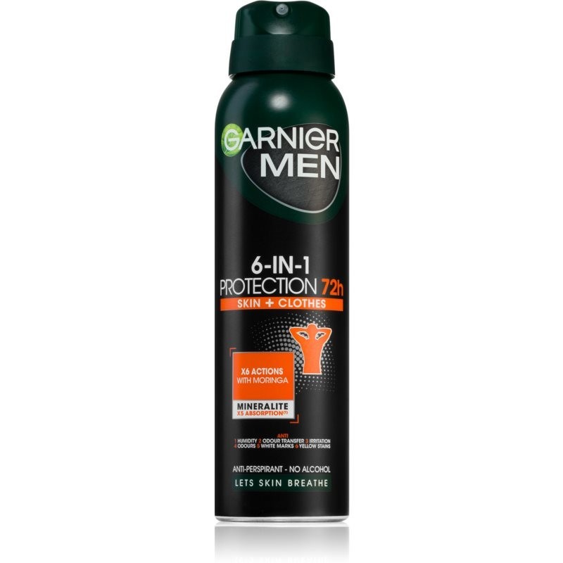 Garnier Men 6-in-1 Protection antiperspirant spray for men 150 ml