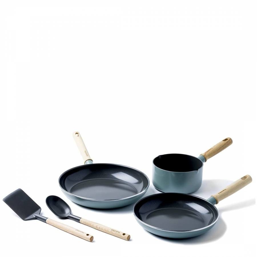 5 Piece Blue Mayflower Pan Set