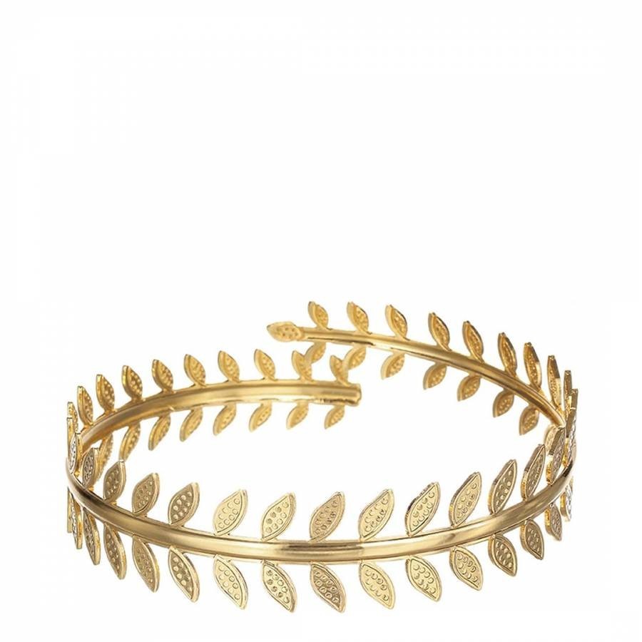 18K Goddess Gold Cuff Bangle