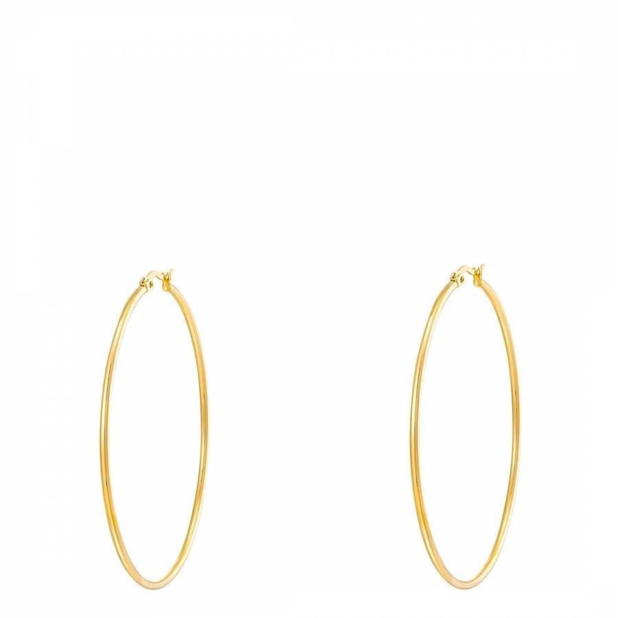 18K Gold Statement Large Hoop Earrings