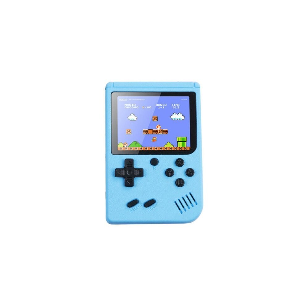 (Blue) Classic Game Built-in 500 Handheld Retro Video Game Console Kids Gift