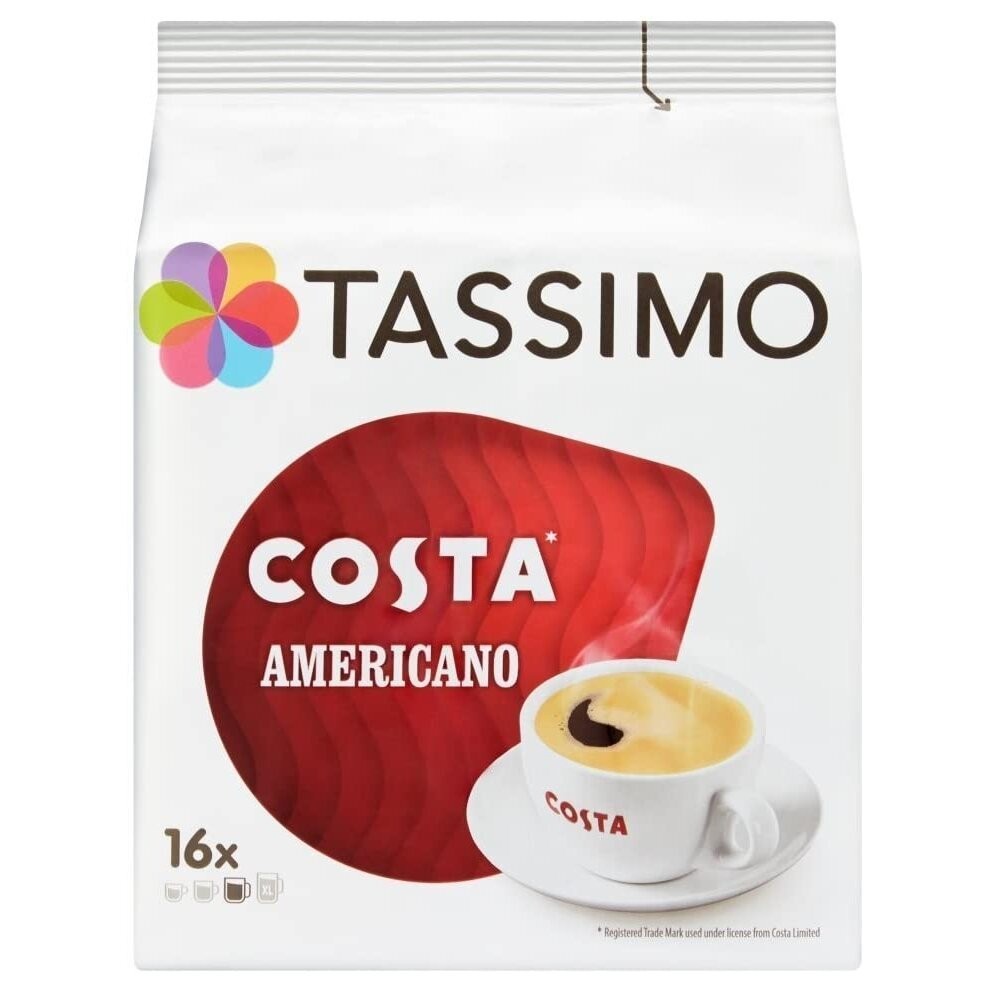 TASSIMO Costa Americano 16 T Discs (Pack of 5, Total 80 T Discs-pods)