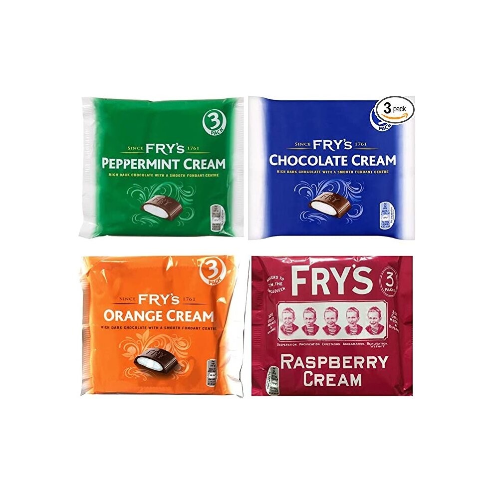 Frys Selection Box  Chocolate Cream 3 Bars of Each Flavour 12
