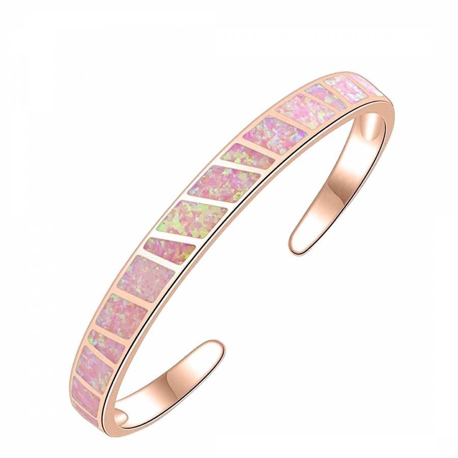 18K Rose Gold Opal Cuff Bangle