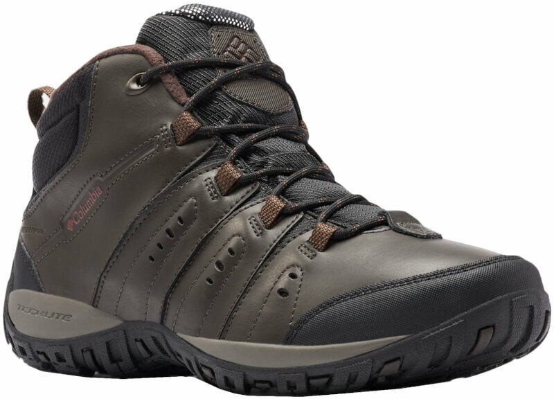 Columbia Mens Outdoor Shoes Men's Woodburn II Chukka Waterproof Omni-Heat Shoe Cordovan/Garnet Red 41,5