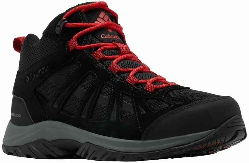 Columbia Mens Outdoor Shoes Men's Redmond III Mid Waterproof Shoe Black/Mountain Red 41,5