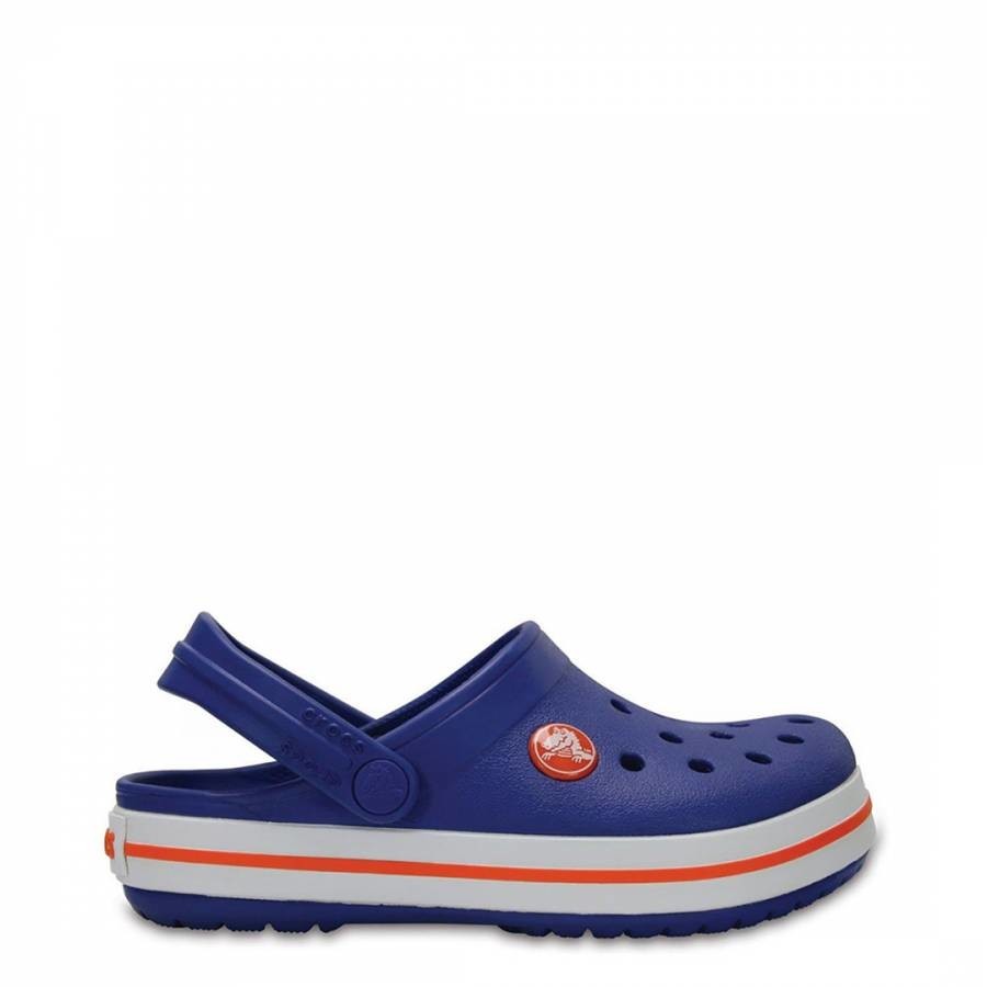 Junior Blue Multi Crocband Clog