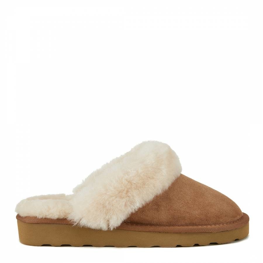 Chestnut Mool Suede Slippers