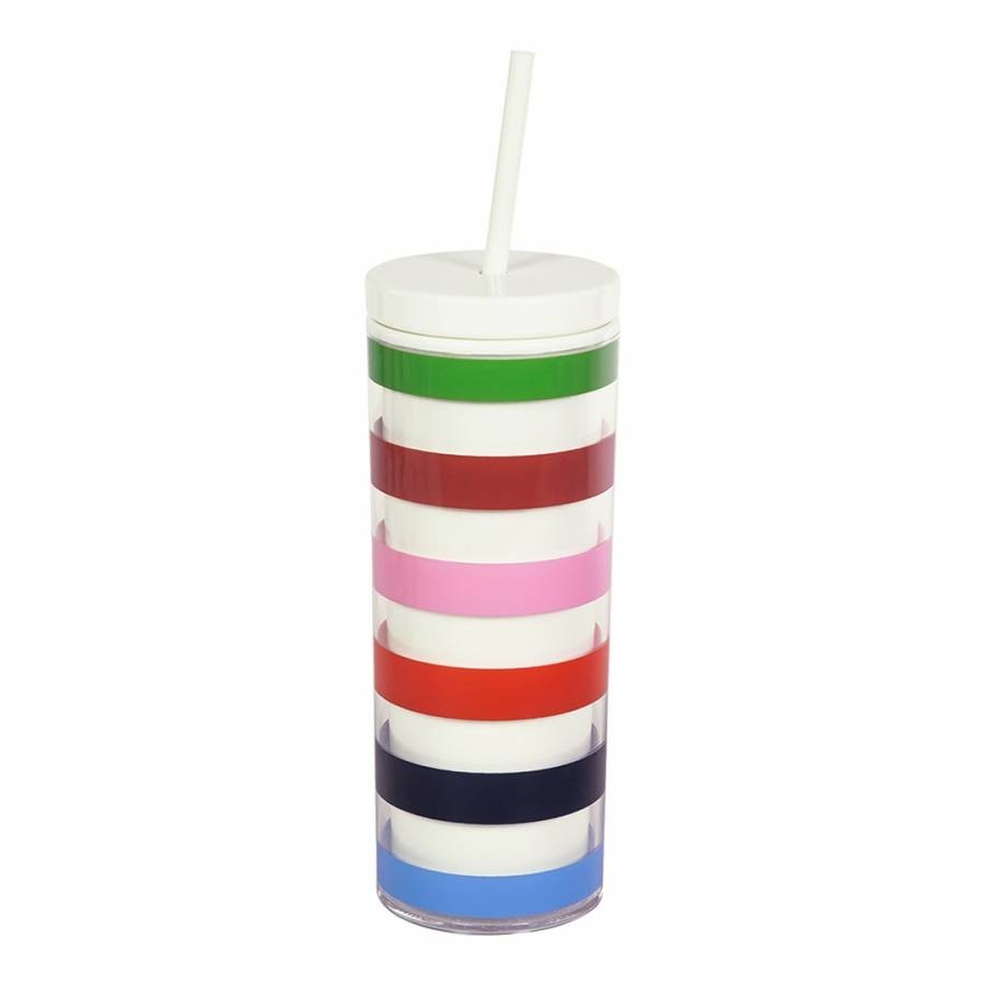 Acrylic Tumbler with Straw Adventure Stripe