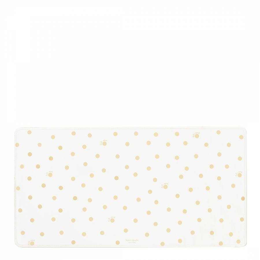 Desk Pad Gold Dot with Script