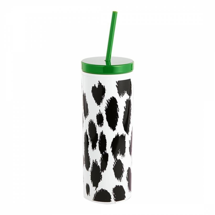 Acrylic Tumbler with Straw Modern Leopard