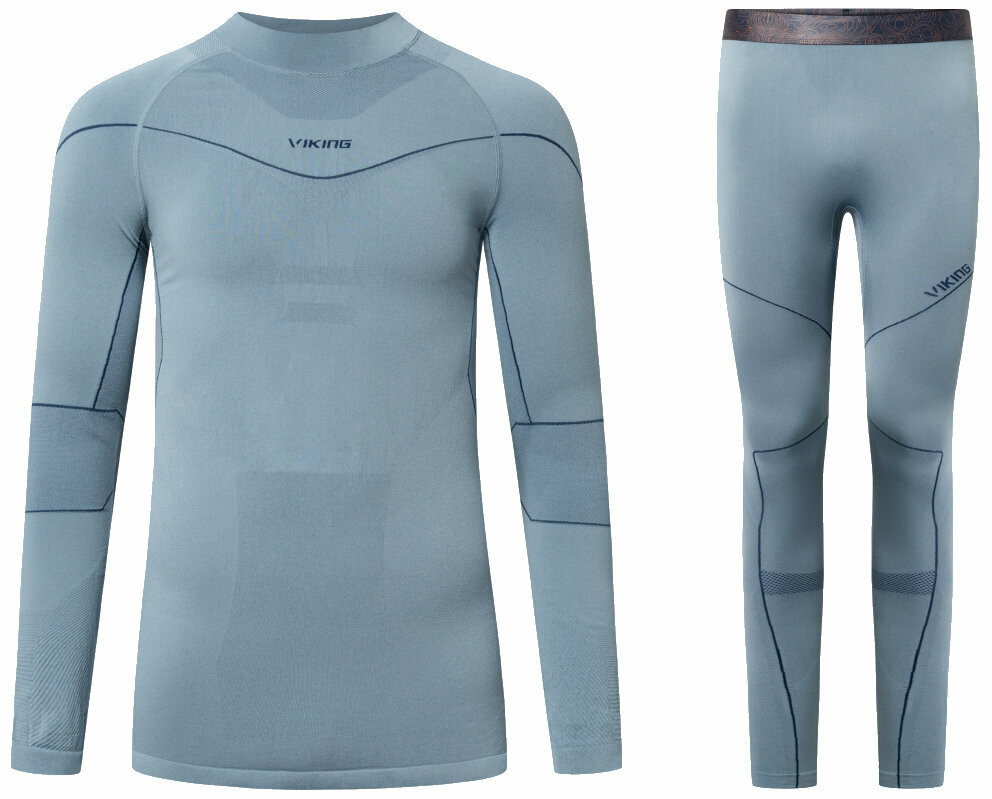 Viking Thermal Underwear Gary Turtle Neck Set Base Layer Grey L
