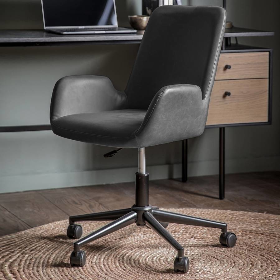 Hastings Swivel Chair Charcoal