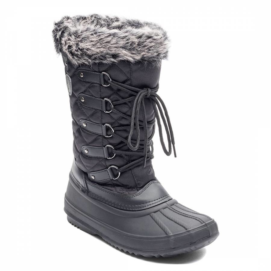 Black Elsa Long Apres Ski Boot