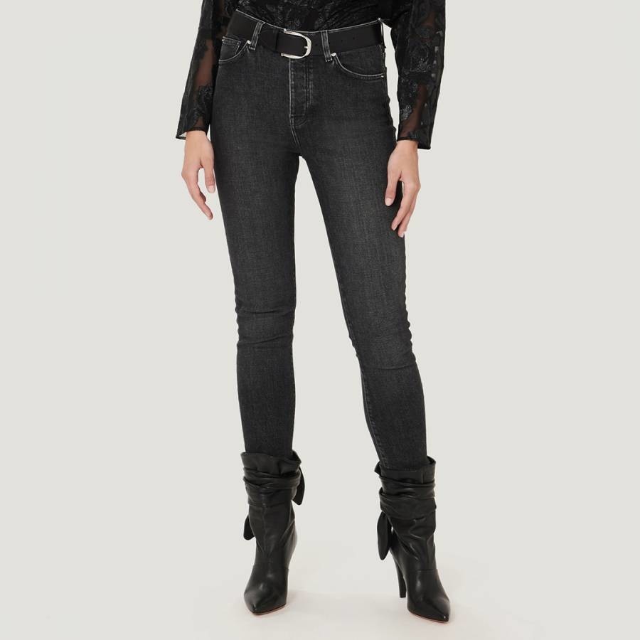 Faded Black Galloway Cotton Skinny Jeans