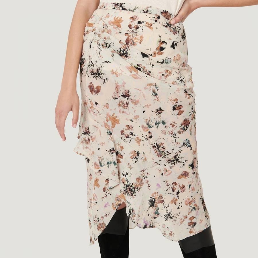 Beige/Multi Majik Frill Skirt