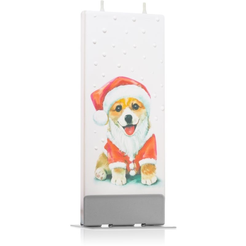 Flatyz Holiday Santa Claus Dog decorative candle 6x15 cm