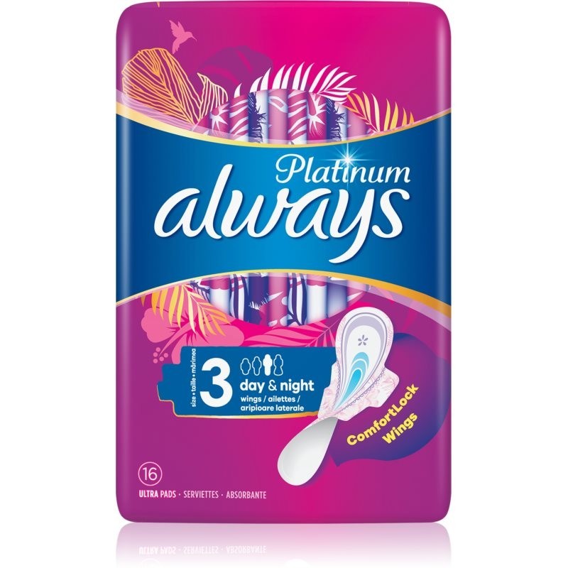 Always Platinum Day & Night sanitary towels 64 pc