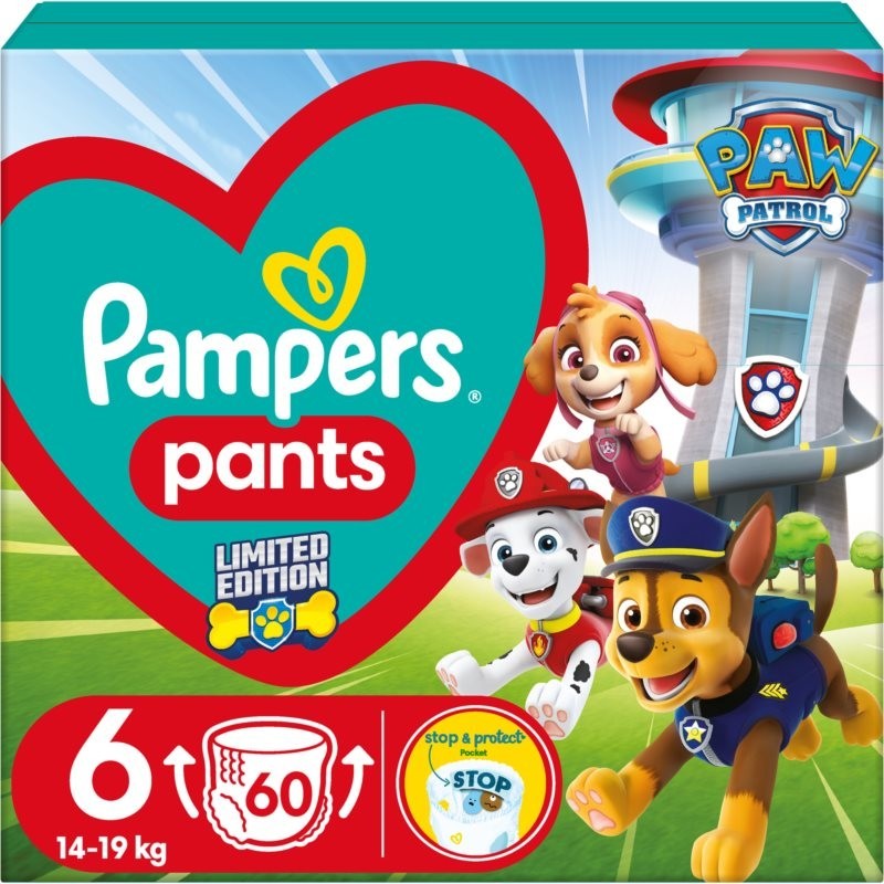 Pampers Active Baby Pants Paw Patrol Size 6 disposable nappy pants 14-19 kg 60 pc