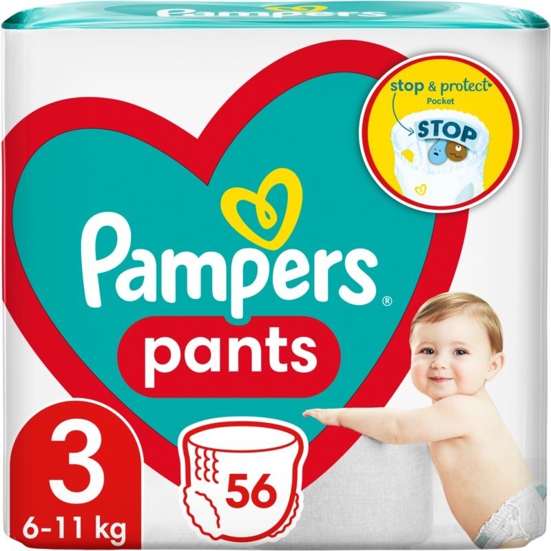 Pampers Active Baby Pants Size 3 disposable nappy pants 6-11 kg 56 pc