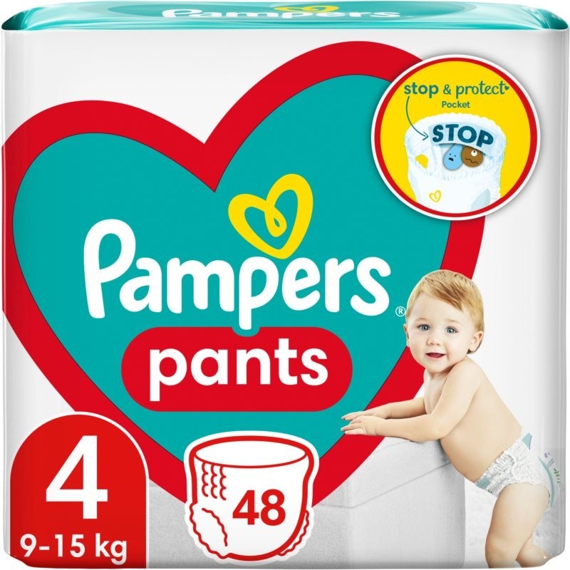Pampers Active Baby Pants Size 4 disposable nappy pants 9-16 kg 48 pc