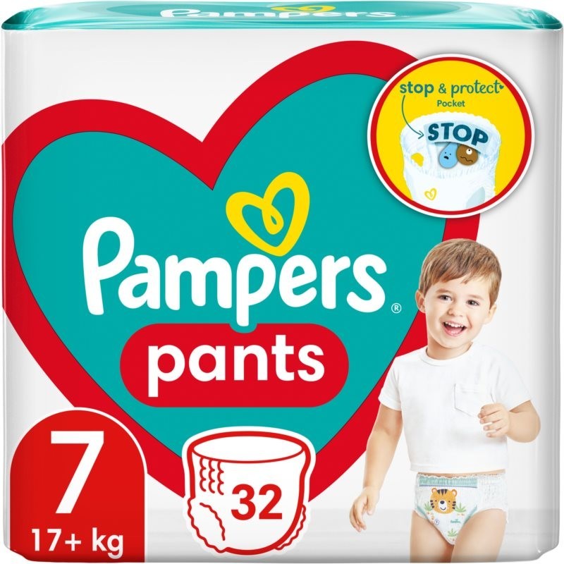Pampers Active Baby Pants Size 7 disposable nappy pants 17+ kg 32 pc