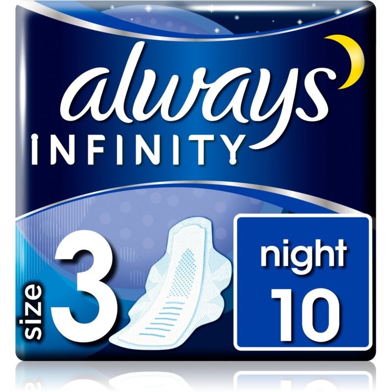 Always Infinity Night Size 3 sanitary towels night 10 pc