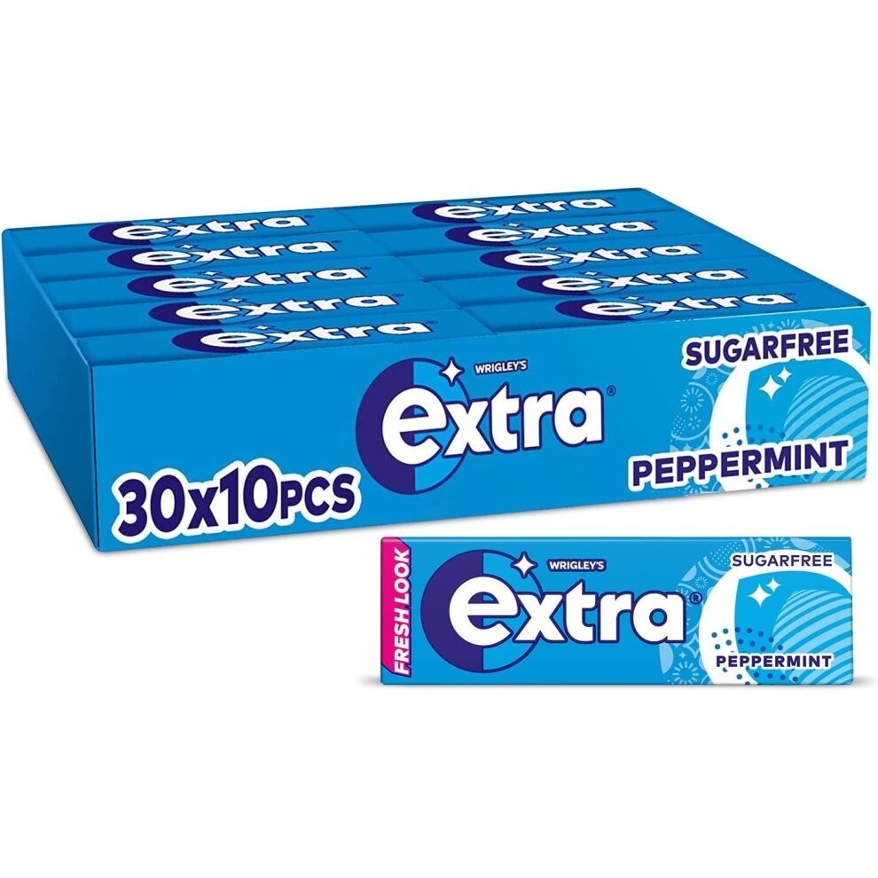 Wrigley's Extra Chewing Gum 30 Packs of 10 Pcs (Peppermint - 30 Pack)