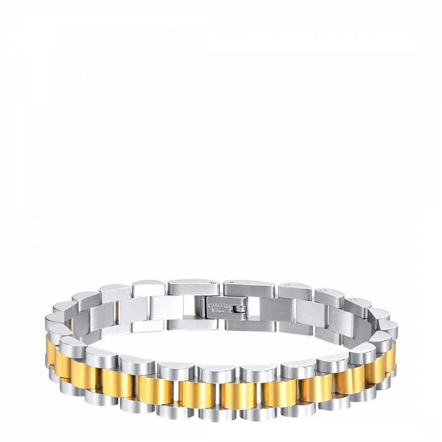 18K Gold & Silver Link Bracelet