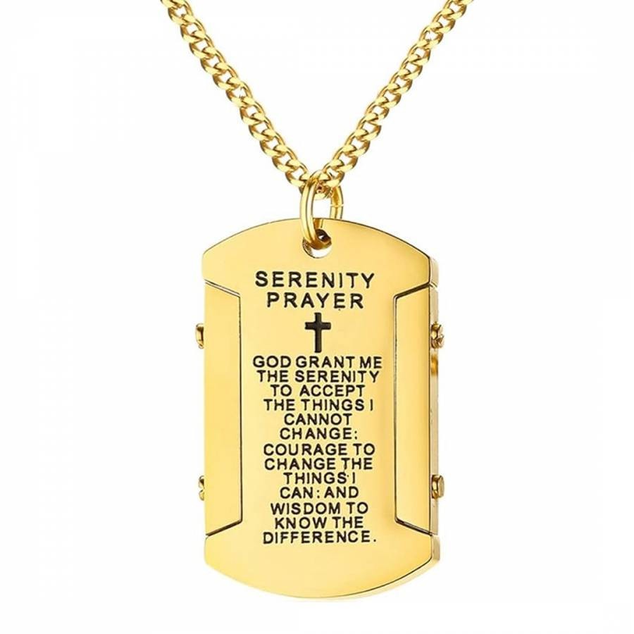 18K Gold Spiritual Tag Necklace